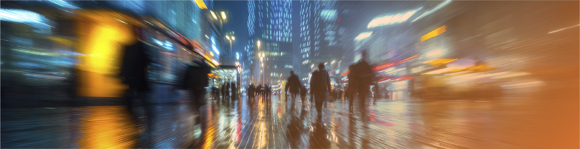 Cidade futurista em movimento